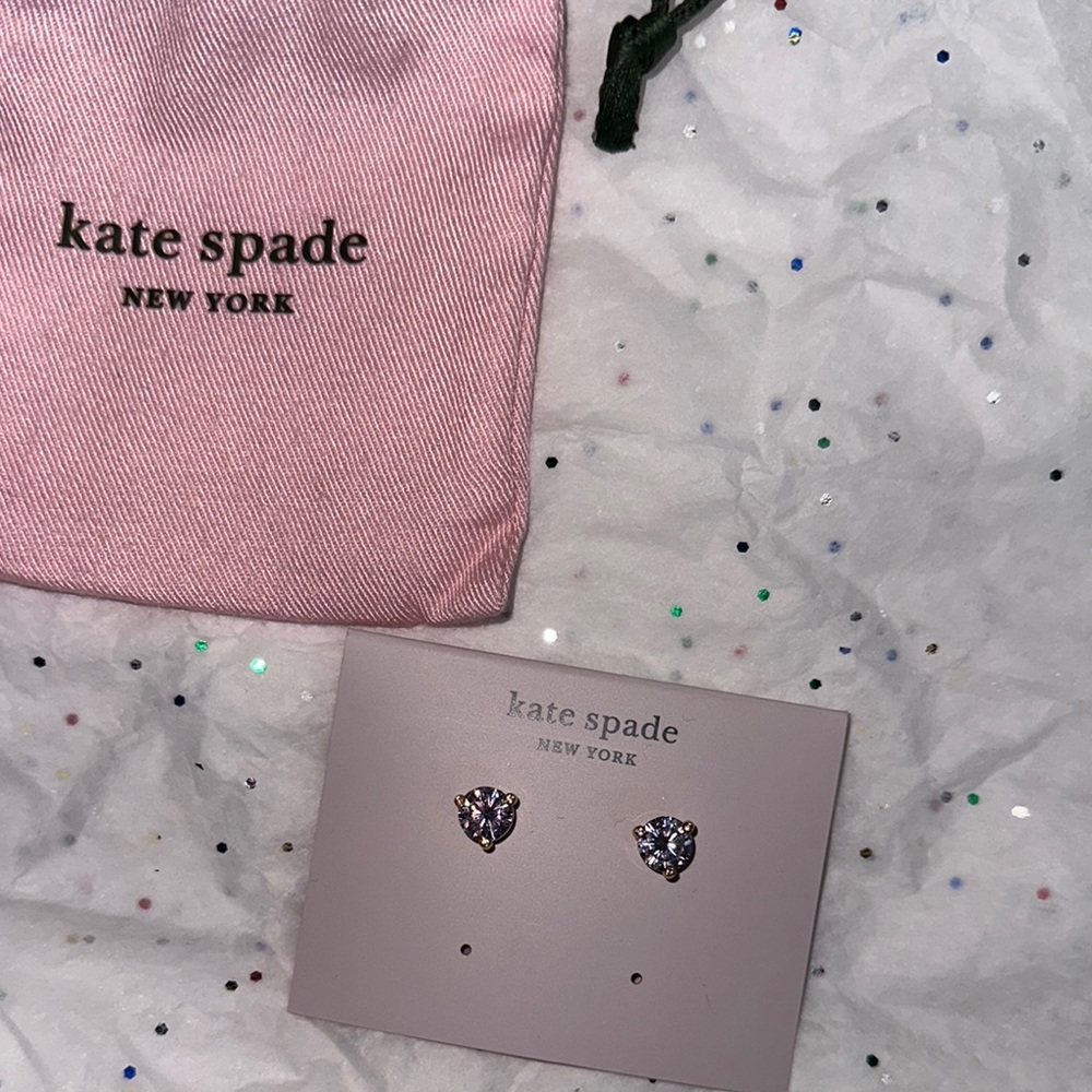 Kate Spade Purple Heart Stud Earrings